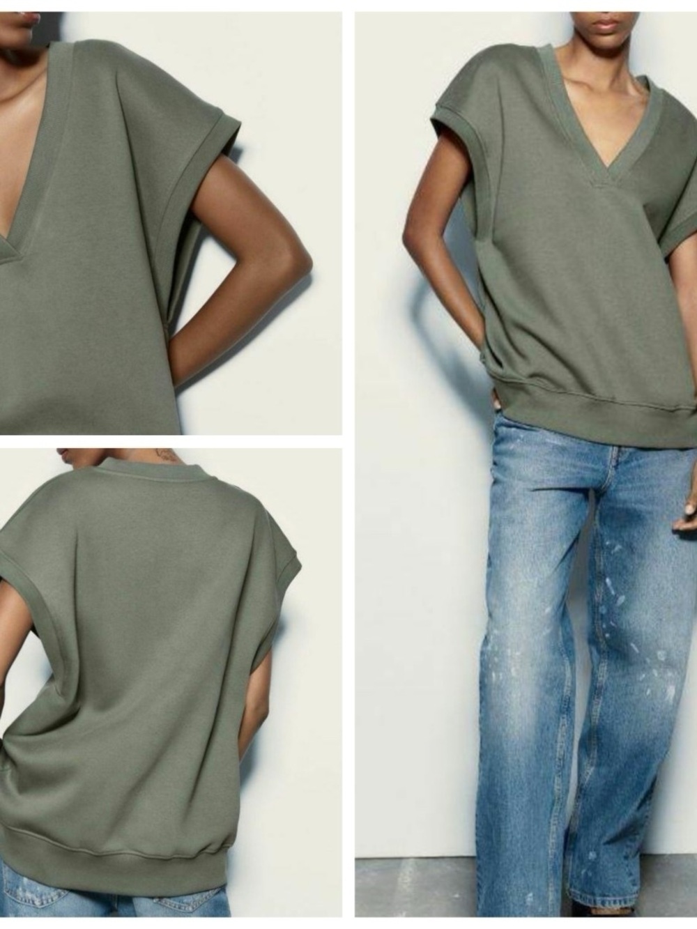 GAP - Cap Sleeve VNeck Fleece Vest Sz XL